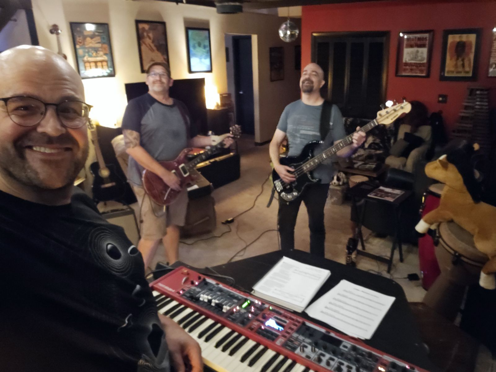 Band jam session at Studio Wildwoods
