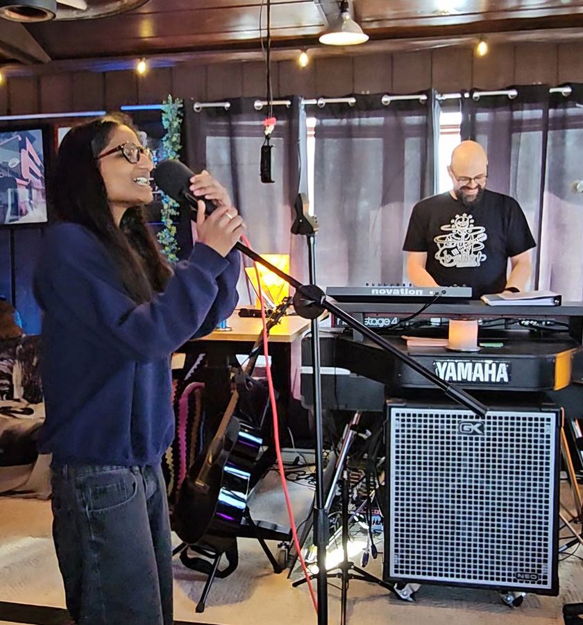Live performance at the studio